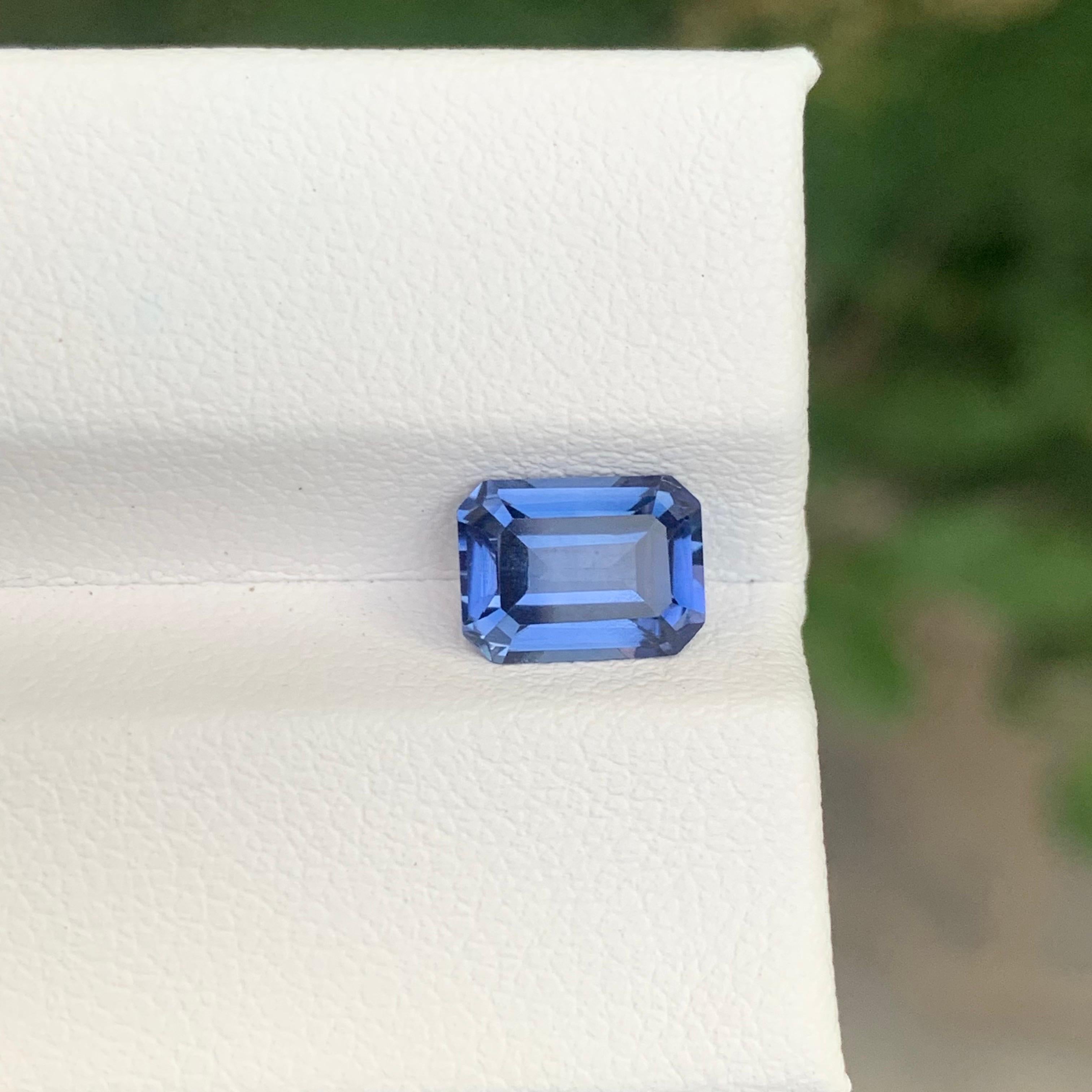 2.05 Carat Natural Loose Tanzanite Emerald Shape Gemstone From Tanzania For Sale 4