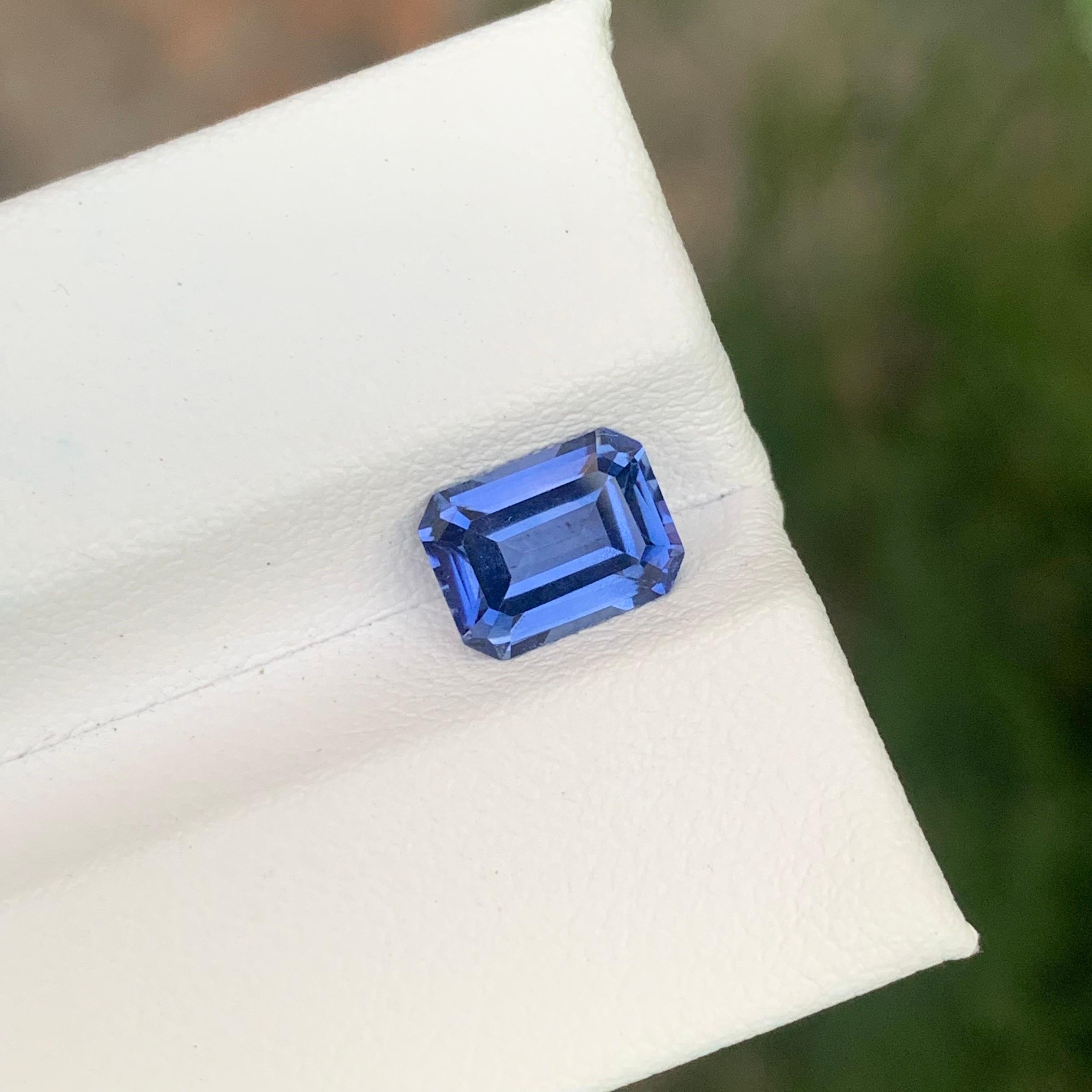 2.05 Carat Natural Loose Tanzanite Emerald Shape Gemstone From Tanzania For Sale 5