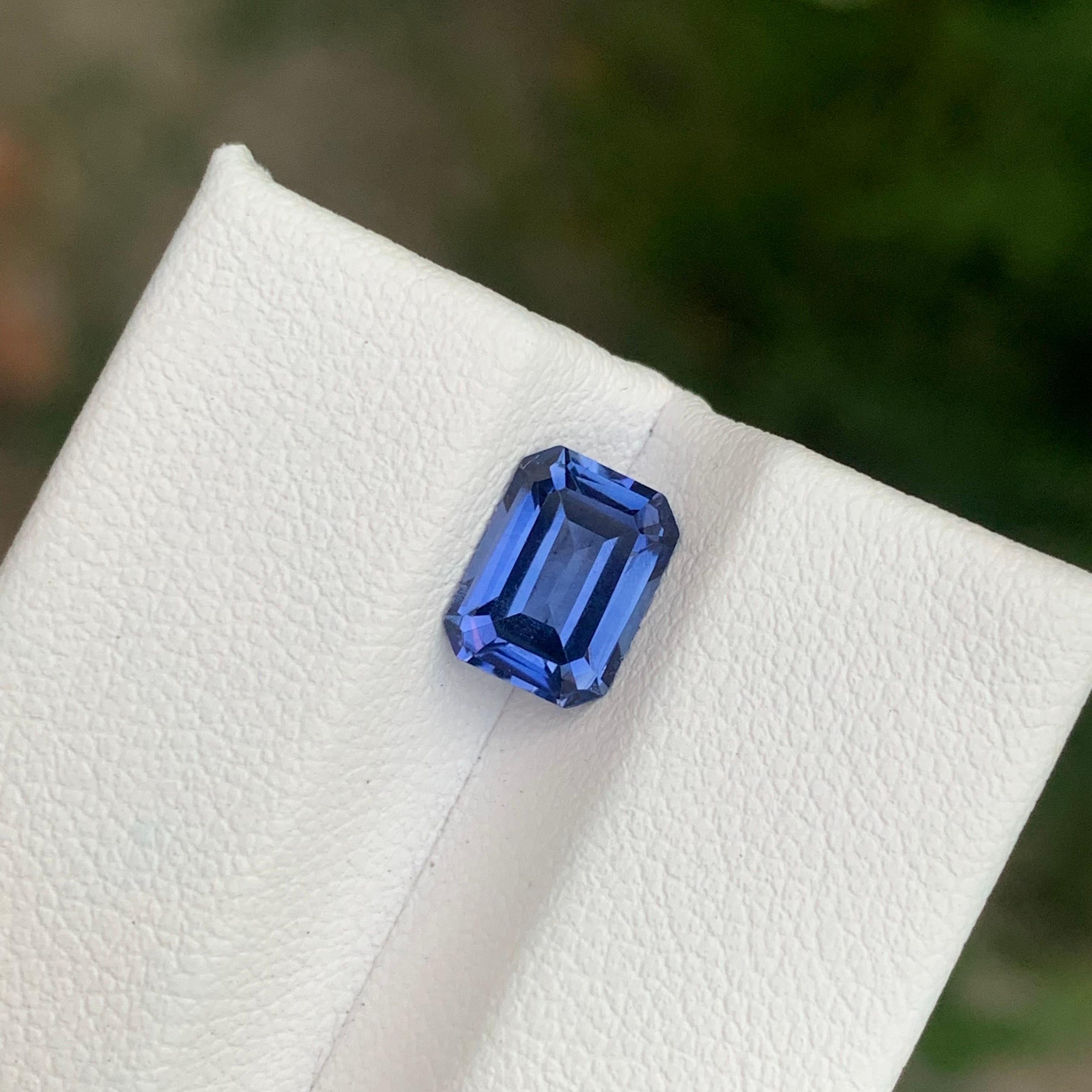 Emerald Cut 2.05 Carat Natural Loose Tanzanite Emerald Shape Gemstone From Tanzania For Sale
