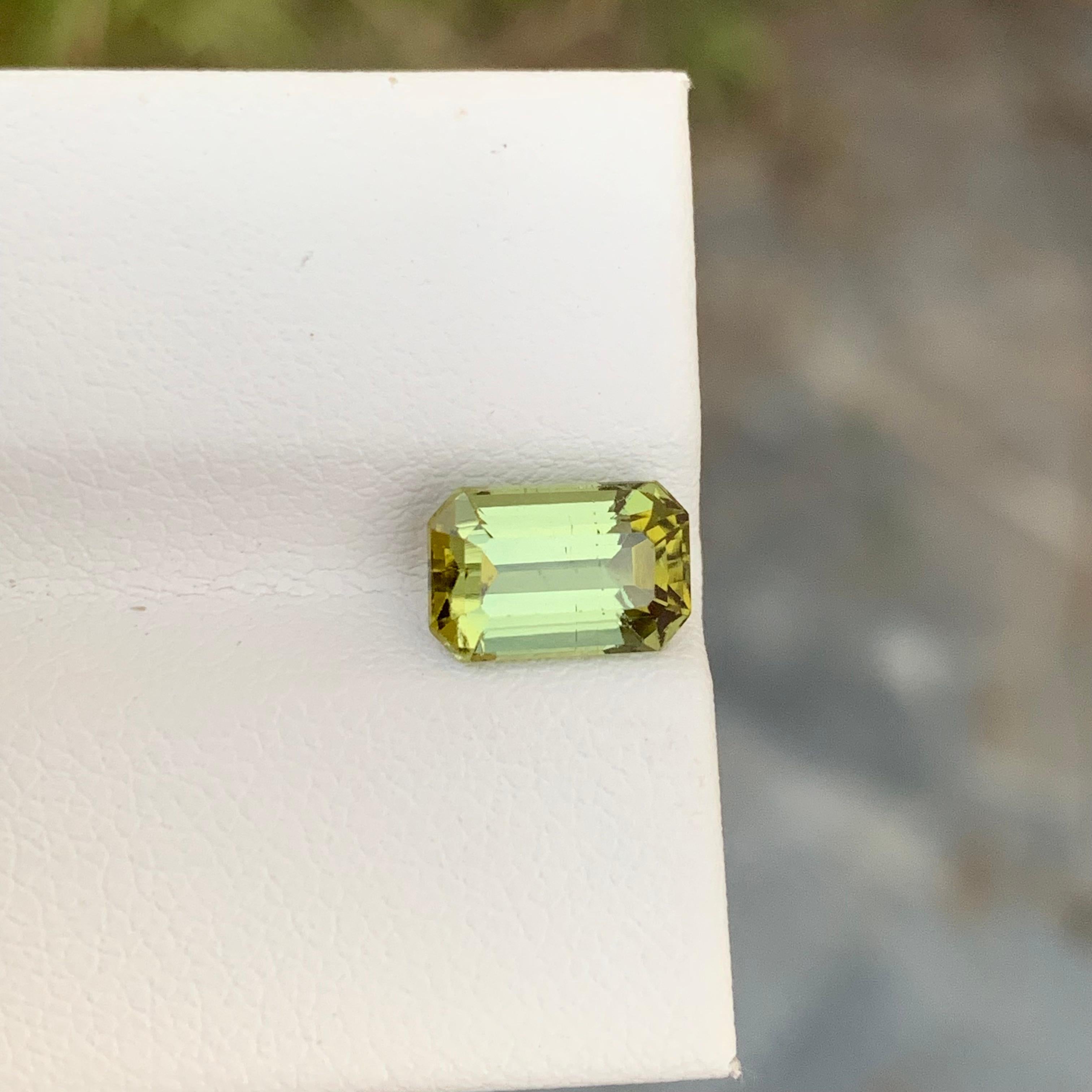 2.05 Carat Natural Loose Tourmaline Emerald Shape Gem From Afghanistan For Sale 5