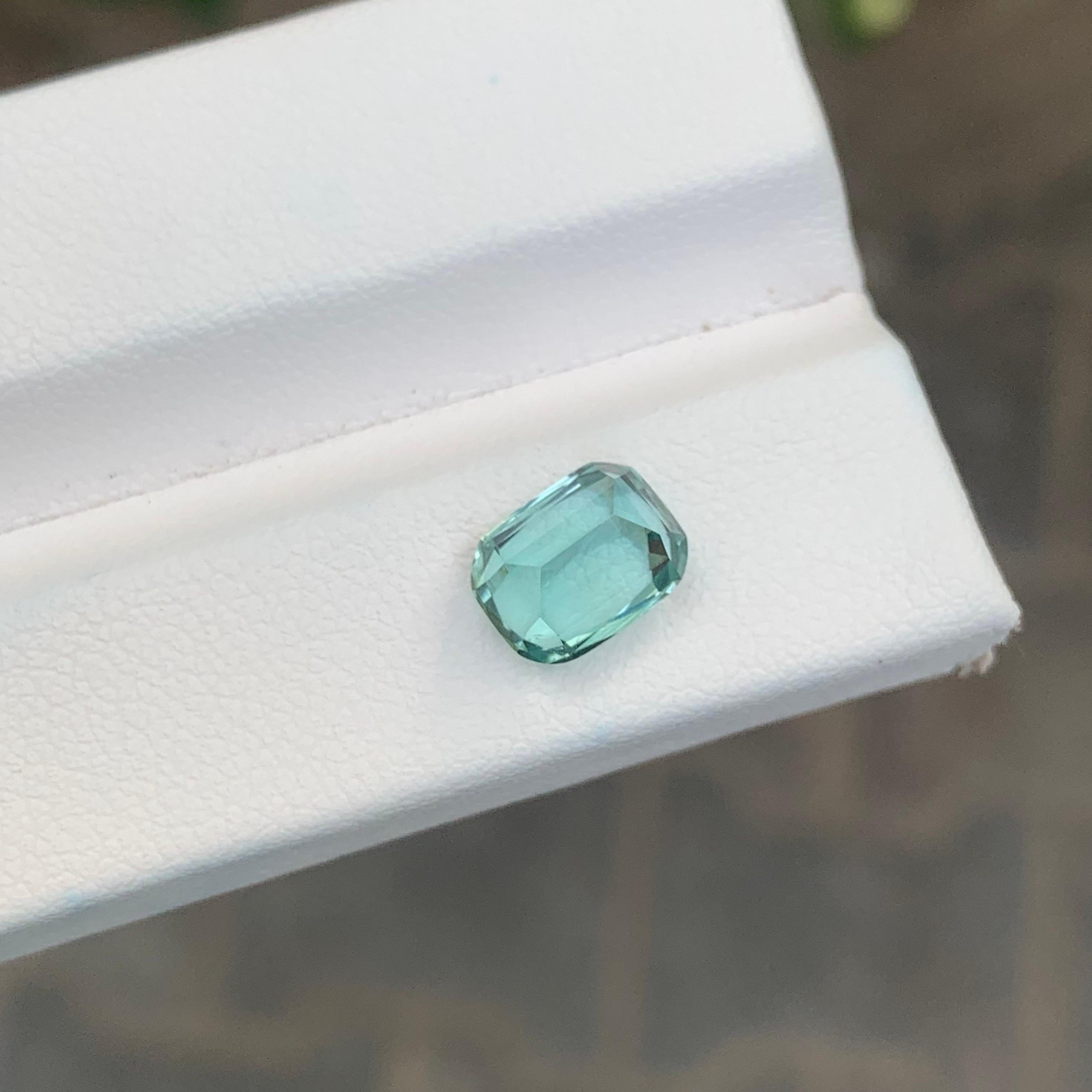 2.05 Carat Natural Seafoam Tourmaline Cushion Shape Loose Gemstone For Sale 4