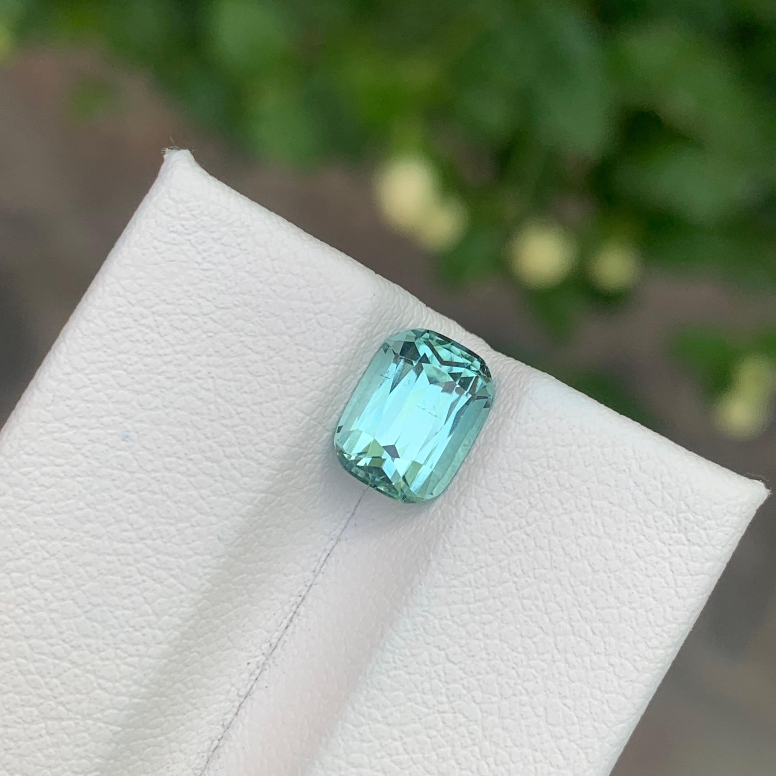 Faceted Seafoam Tourmaline

Weight: 2.05 Carat
Dimension: 8.5 x 6.4 x 4.9 Mm
Colour: Seafoam 
Origin: Afghanistan
Treatment: Non
Certificate: On Customer Demand


Tourmaline is a captivating gemstone known for its remarkable variety of colors,