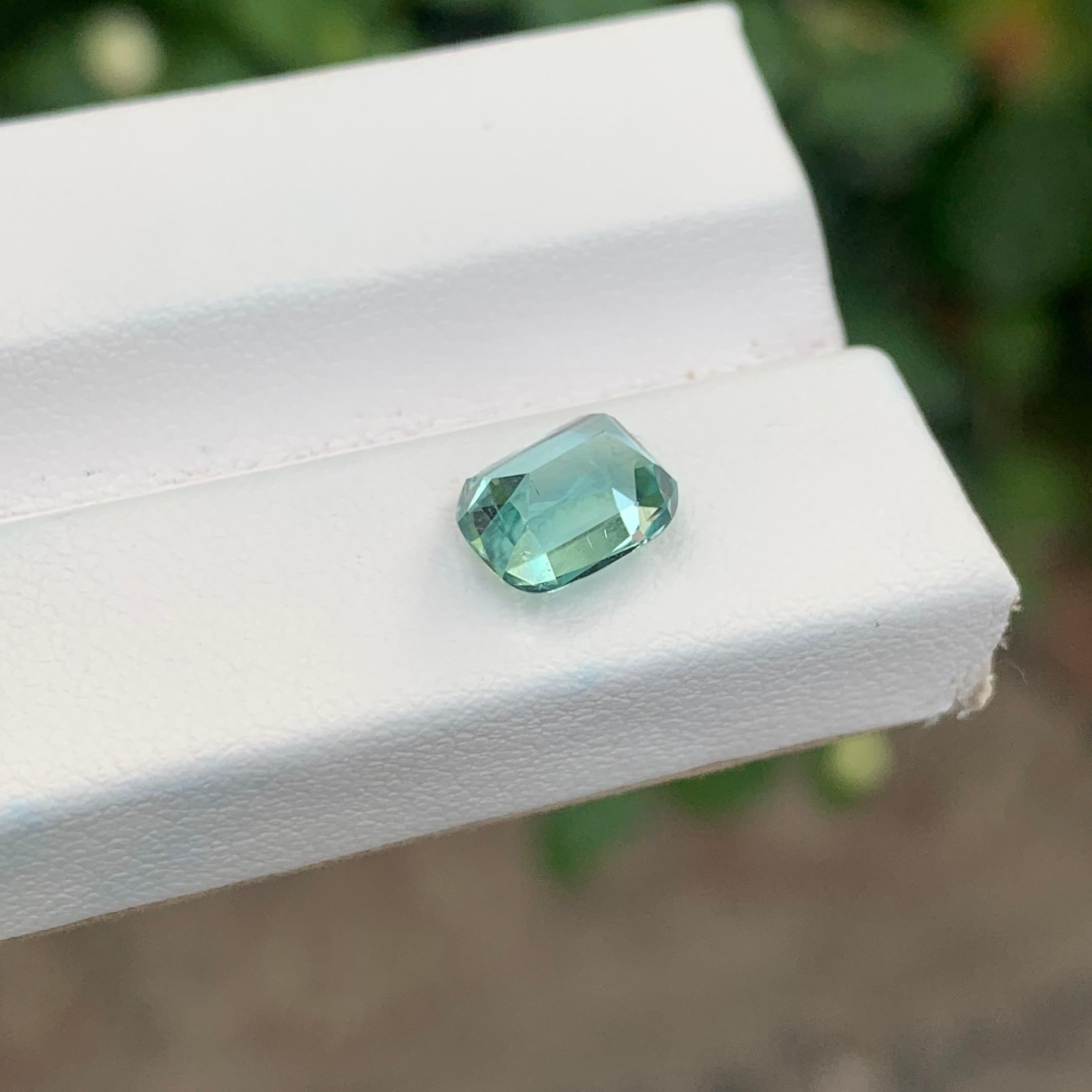 2.05 Carat Natural Seafoam Tourmaline Cushion Shape Loose Gemstone For Sale 1