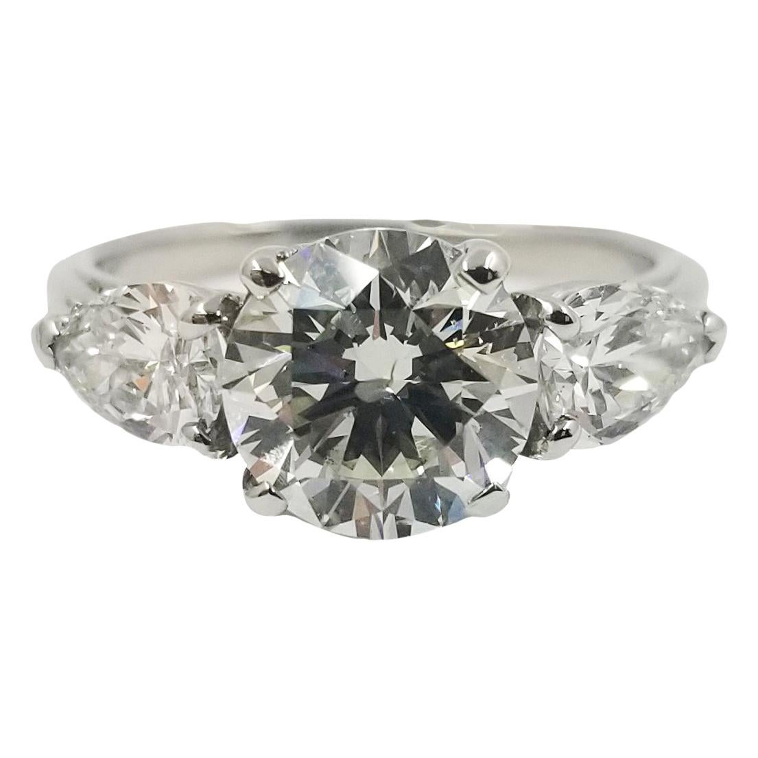 2.05 Carat Round Brilliant Diamond in Platinum Engagement Ring