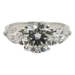 2.05 Carat Round Brilliant Diamond in Platinum Engagement Ring