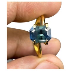 2.05 Carat Royal Emerald Cut Blue Sapphire Cocktail Ring Loose Gemstone
