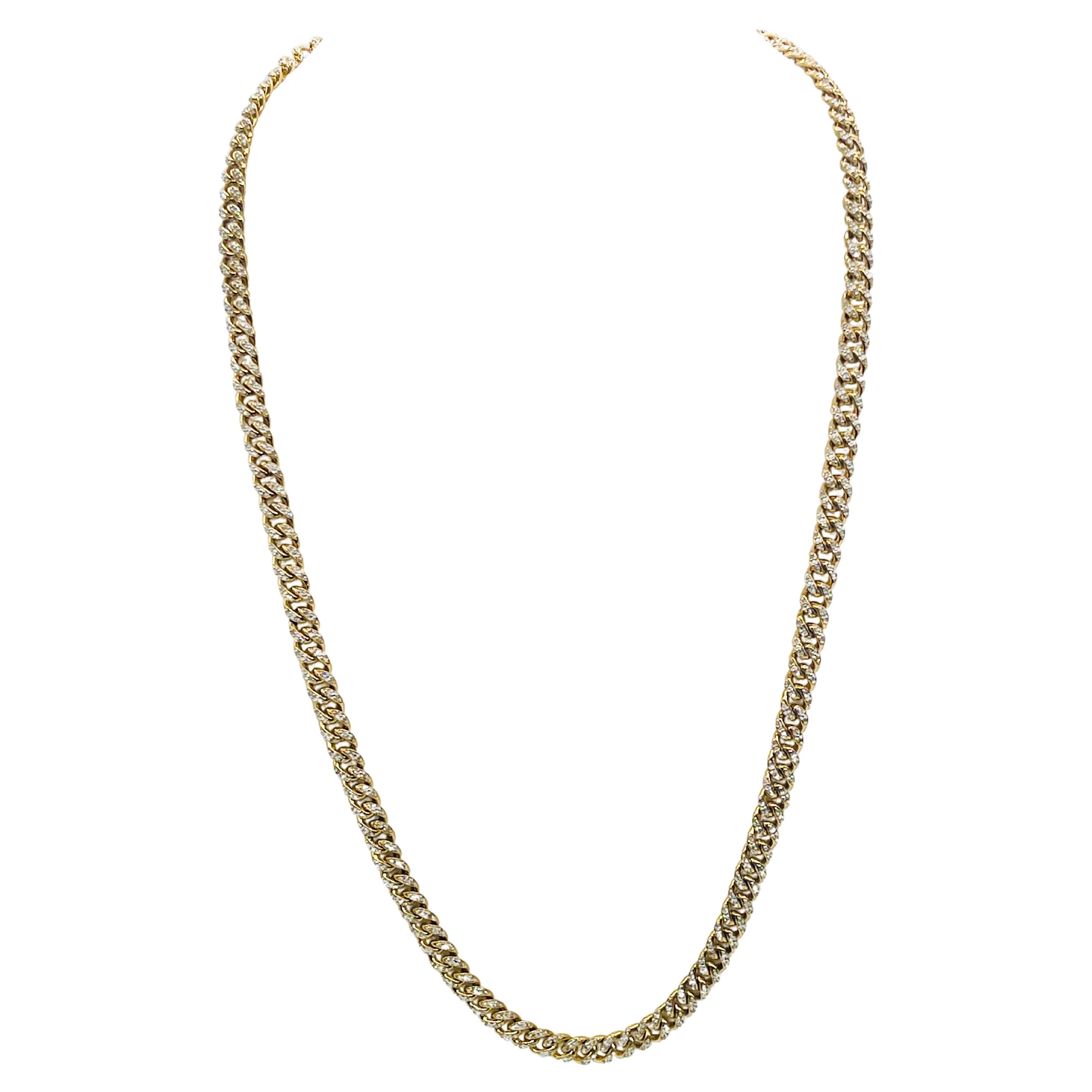 Dazzling and elegant 10K gold with fully rhodium on top, adorned with 2.05 carats all natural diamonds cuban link chain necklace in 22 inch length, 6mm width average G-I, 48.60 grams.
*Free shipping within the U.S.*