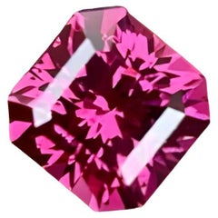 2.05 Carats Pink Loose Garnet Stone Step Asscher Cut Natural African Gemstone