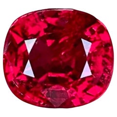2.02 carats Red Burmese Loose Spinel Stone Step Cushion Cut Natural Gemstone