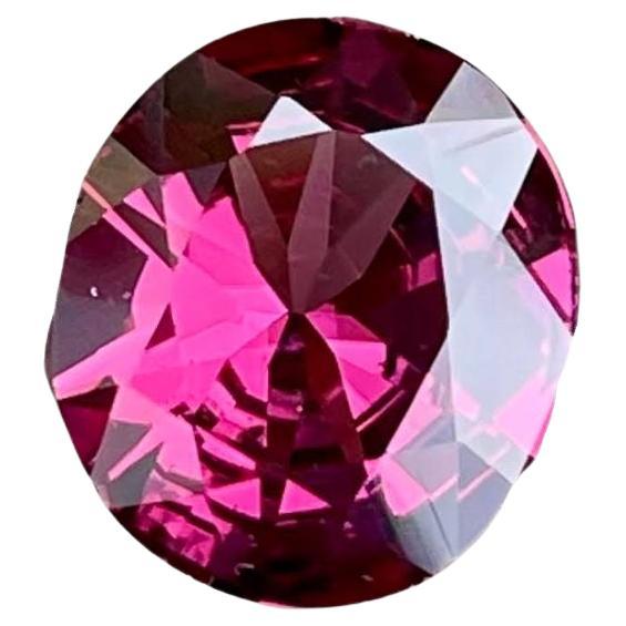 2.05 Carats Rich Pink Garnet Stone Oval Cut Natural Tanzanian Gemstone
