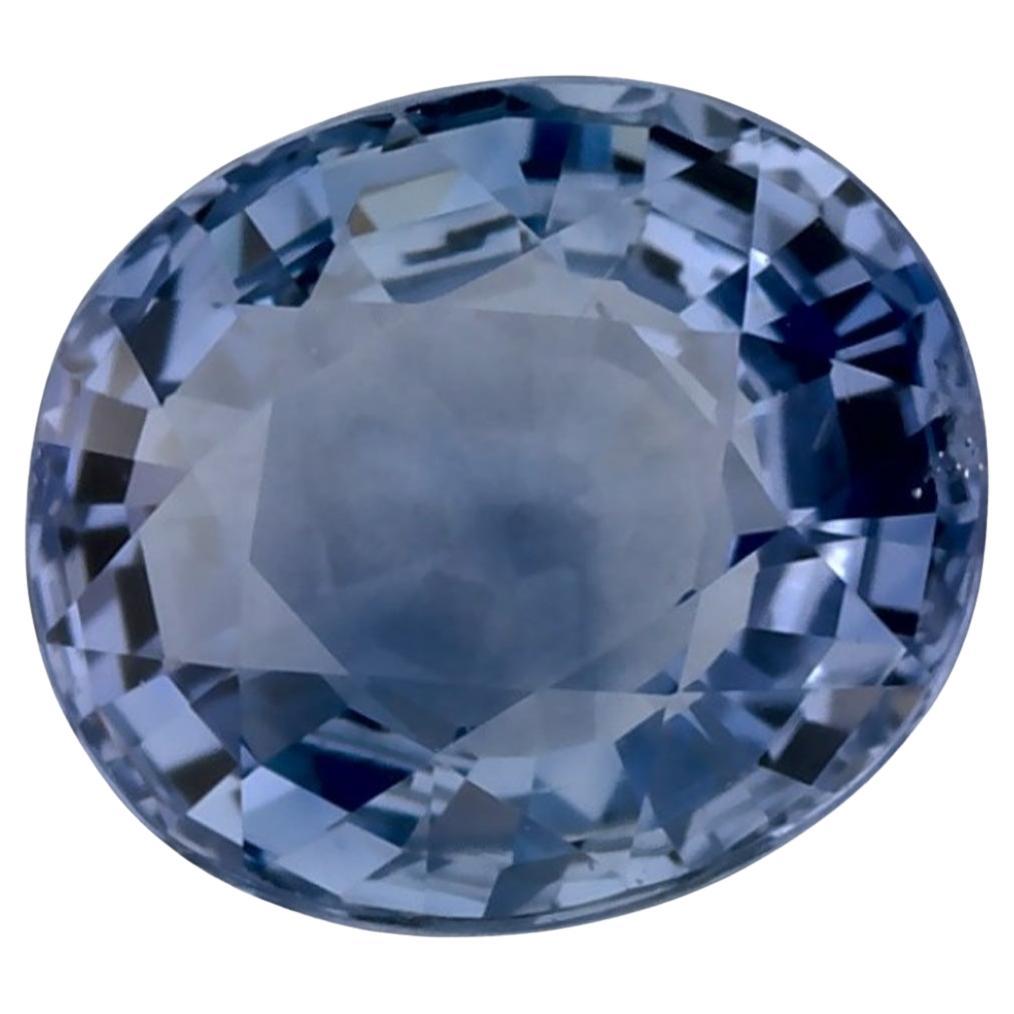 2.05 Karat Blauer Saphir Oval Loser Edelstein