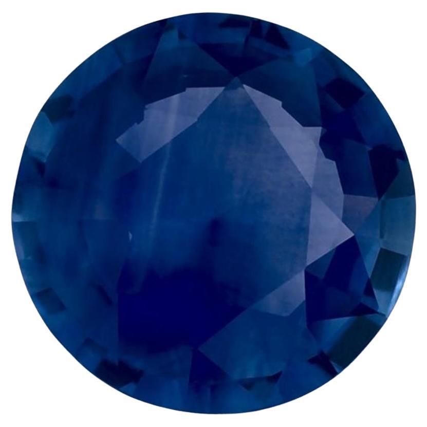 2.05 Ct Blue Sapphire Round Loose Gemstone (pierre précieuse en vrac)