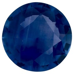 2.05 Karat Blauer runder Saphir, loser Edelstein
