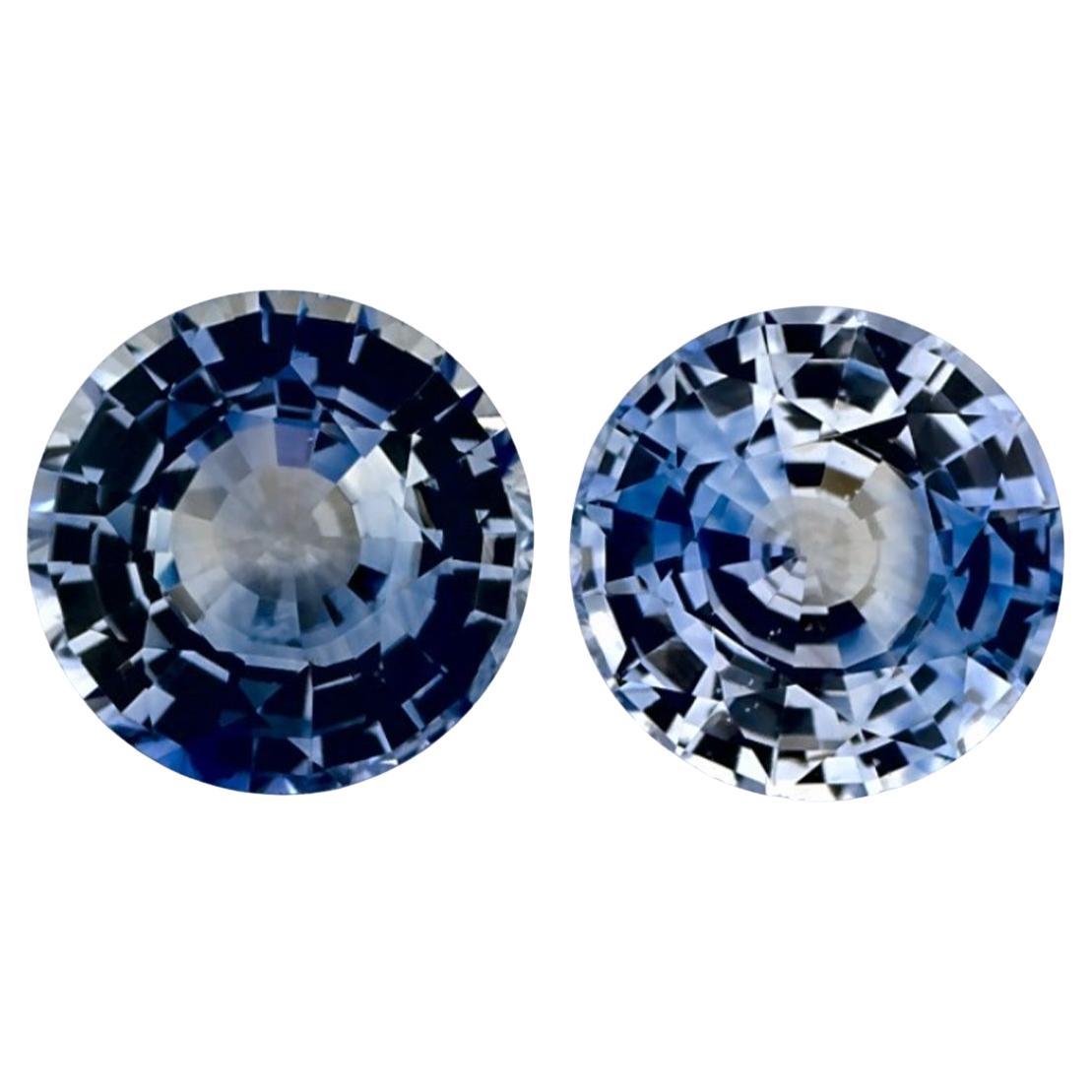 2.05 Ct Blue Sapphire Round Loose Gemstone