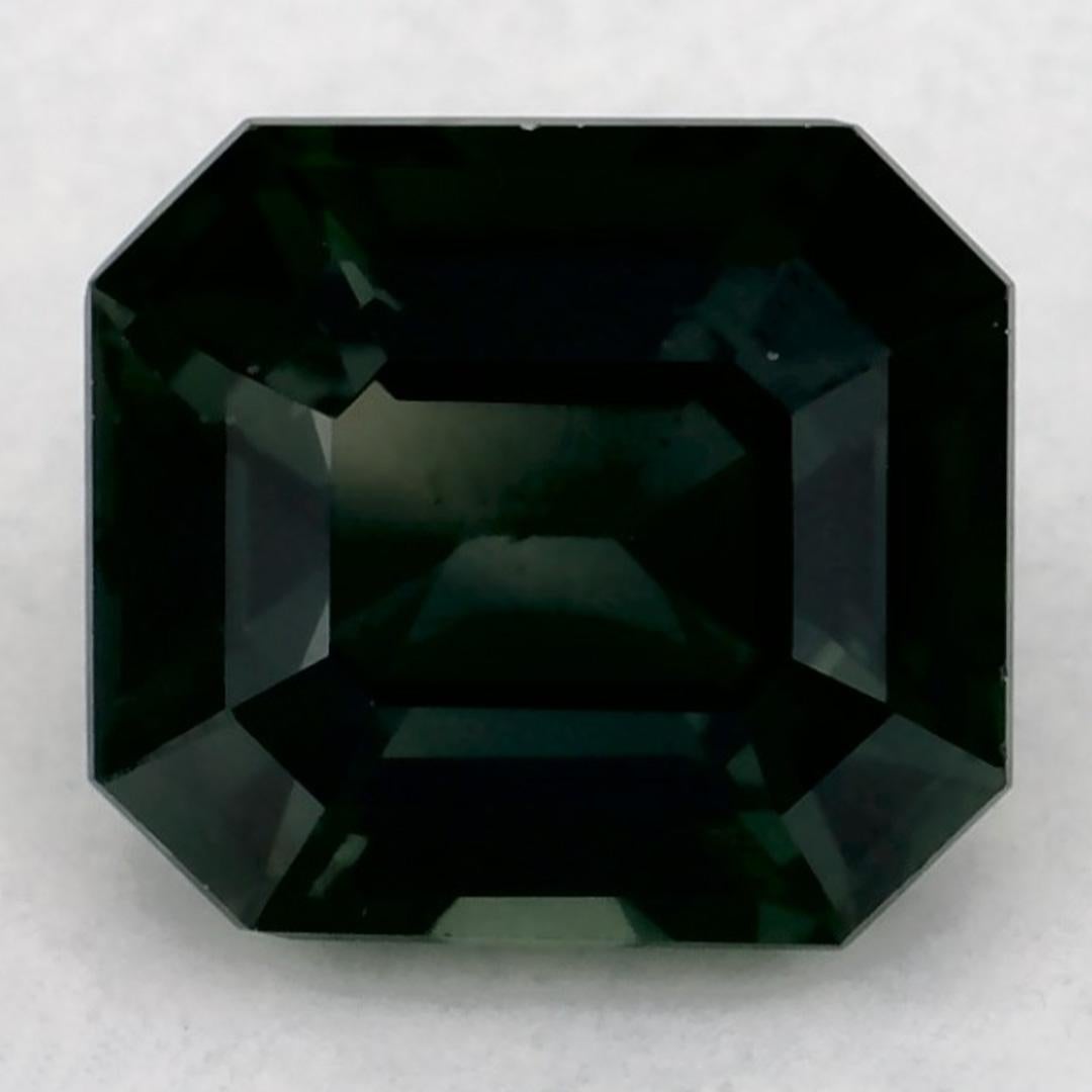 2.05 Ct Green Sapphire Octagon Cut Loose Gemstone