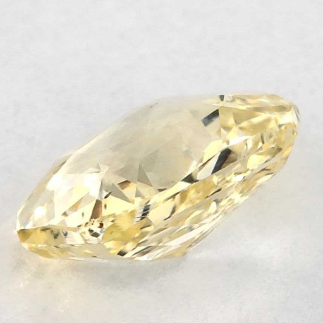 2.05 carati di zaffiro giallo radiante in vendita 3