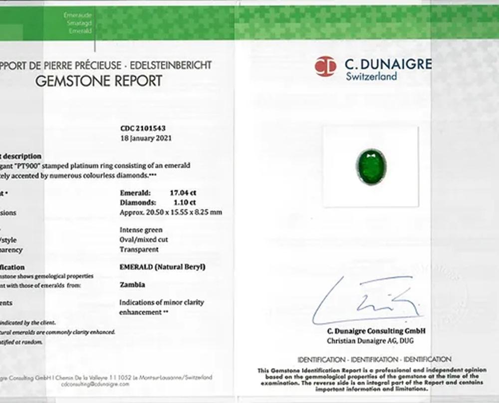 Cushion Cut 2.05 CTS Emerald Cushion Ring For Sale