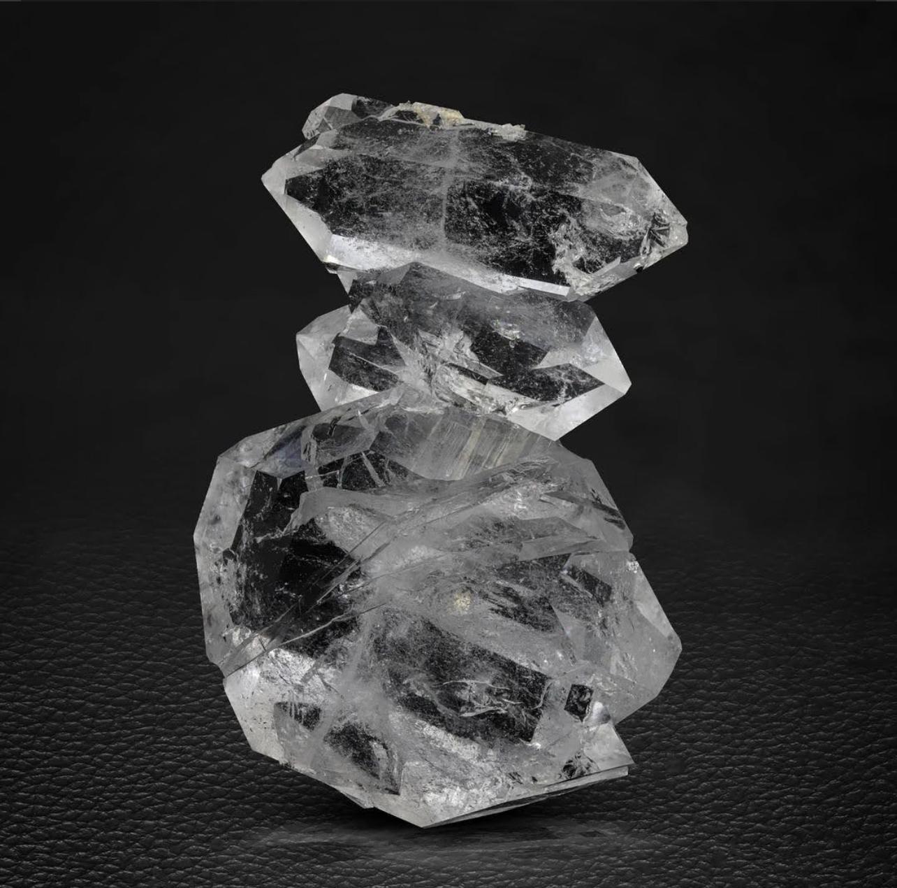 Adam Style 205 Grams Stacking Of Double Terminated Faden Quartz Crystals From Pakistan For Sale