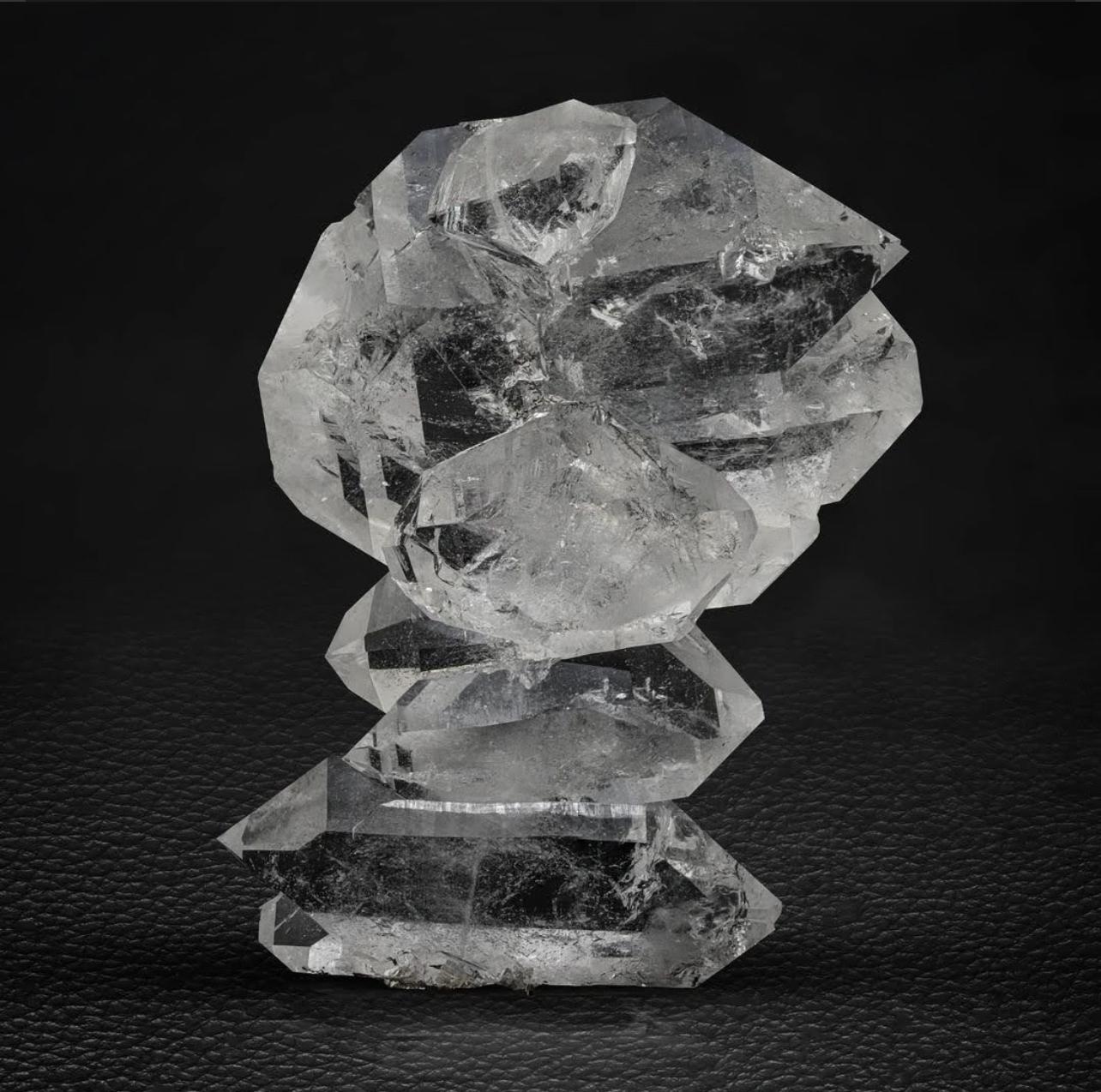Pakistani 205 Grams Stacking Of Double Terminated Faden Quartz Crystals From Pakistan For Sale