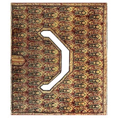 205 - Schönes antikes Senneh-Satteldeppich aus Wolle Foundation Senneh