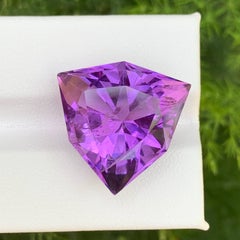 20.50 Carat Natural Loose Deep Purple Amethyst Stone Trilliant Cut Brazilian Gem