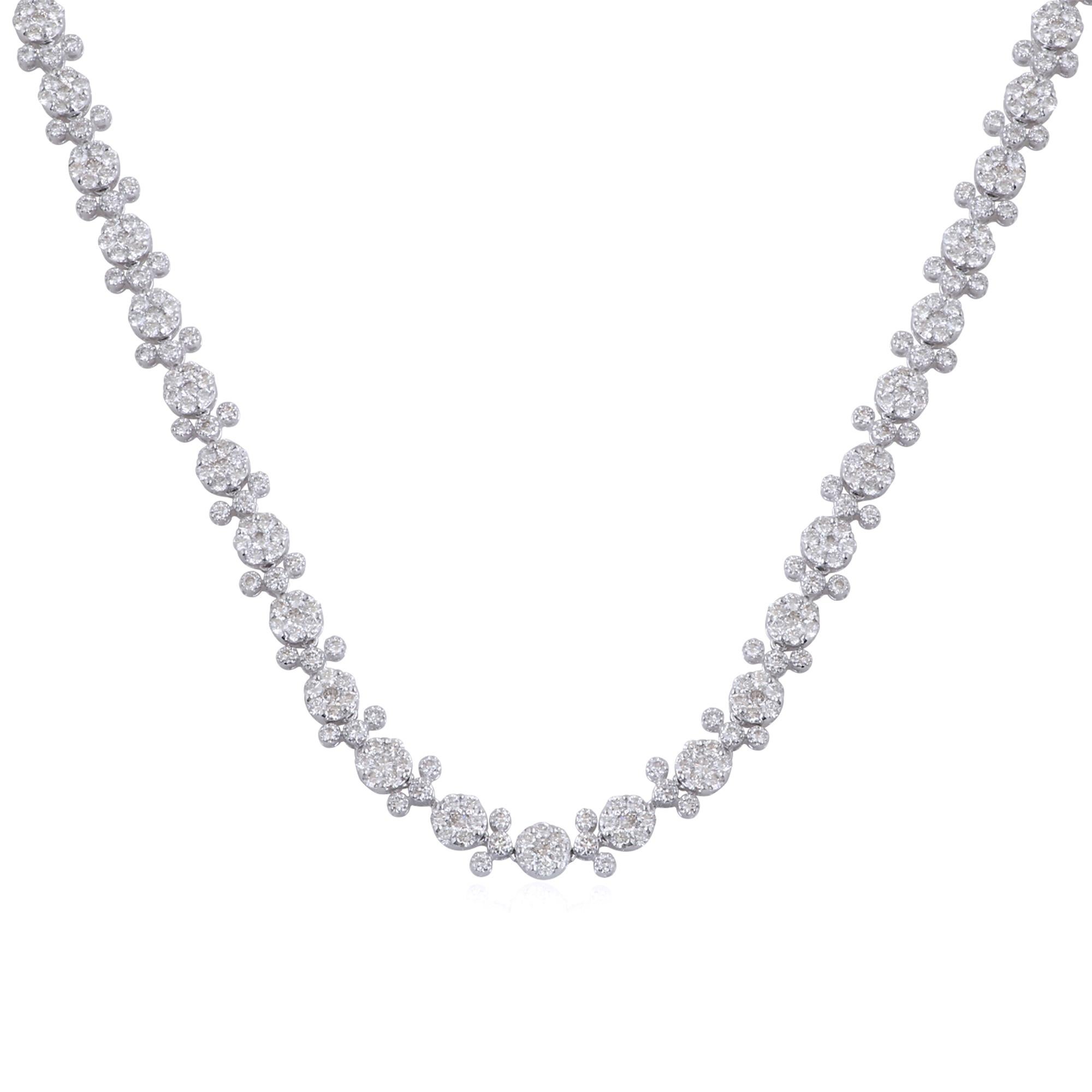 Make a bold and captivating statement with this extraordinary 20.50 Carat SI/HI Diamond Necklace. Handmade with meticulous attention to detail, this exquisite piece of fine jewelry showcases the unparalleled beauty and brilliance of diamonds, set in