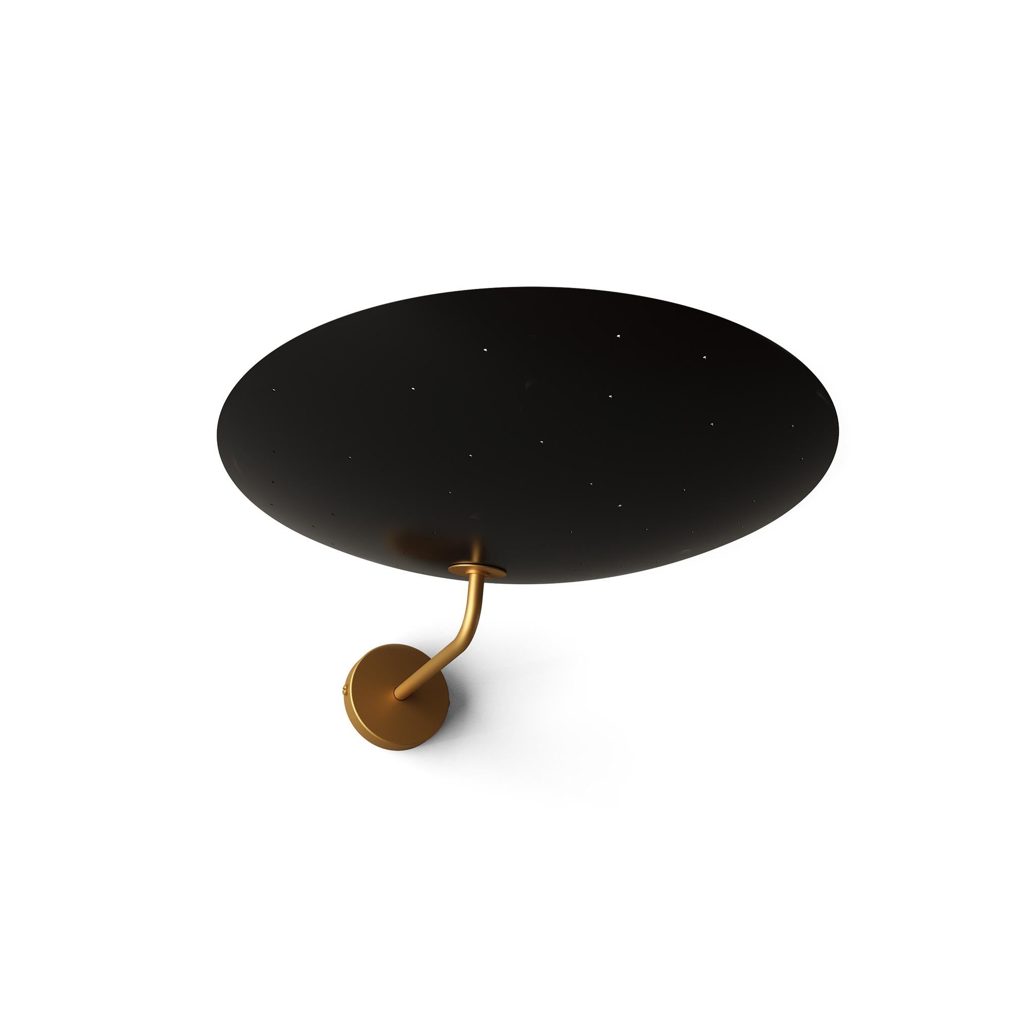 Postmoderno 2059 Lampada da parete in ottone spazzolato di Disderot in vendita