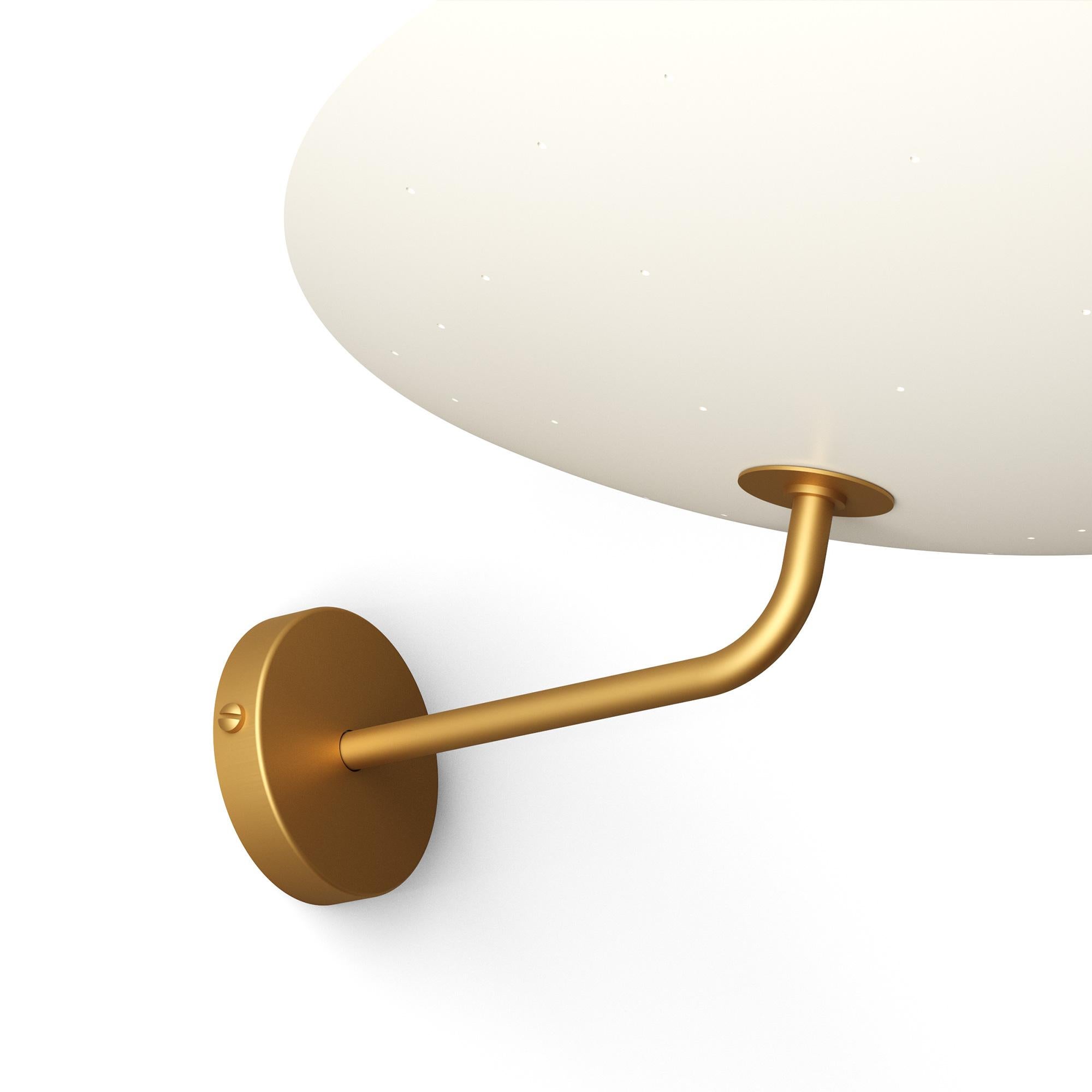 Francese 2059 Lampada da parete in ottone spazzolato di Disderot in vendita