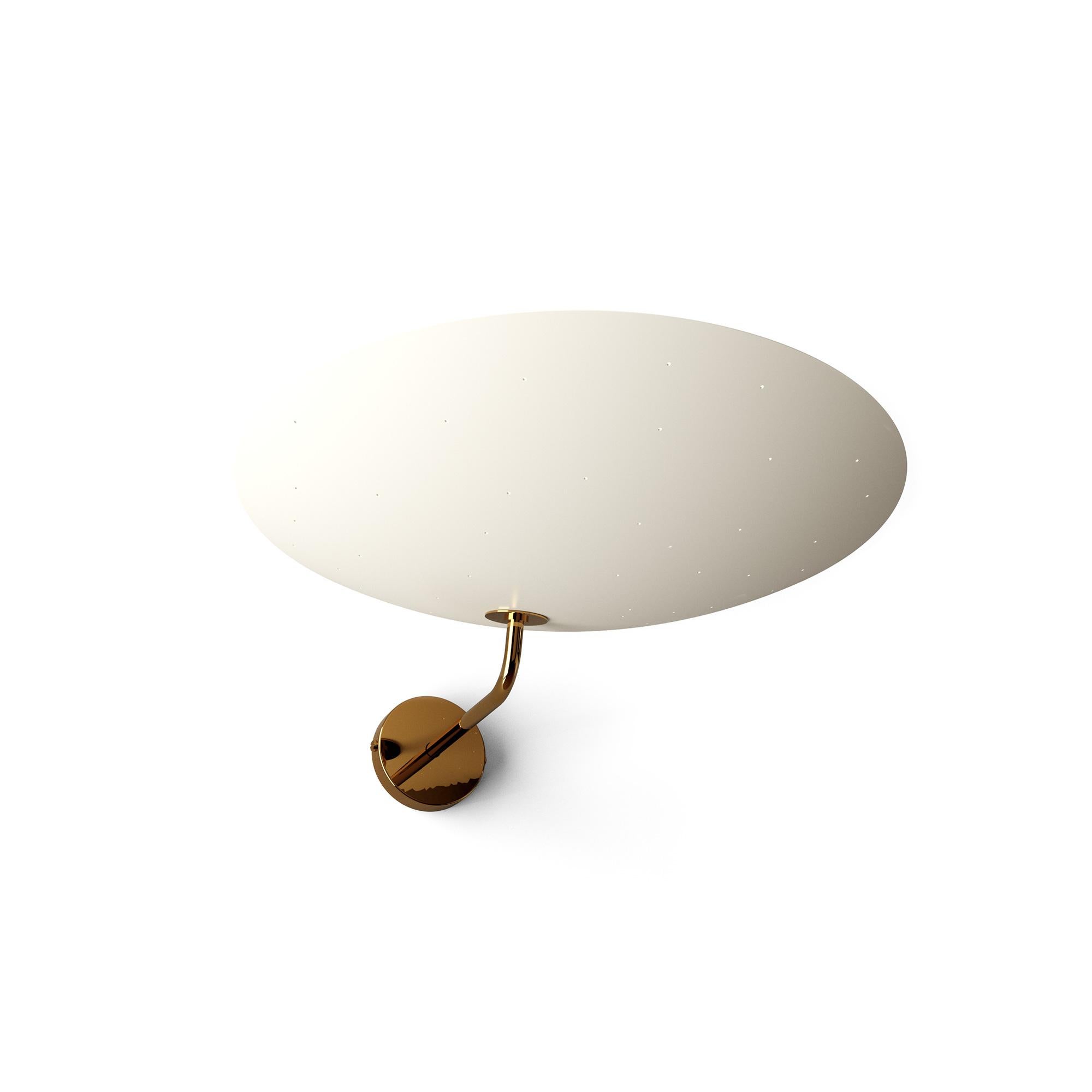 2059 Golden Brass Wall Lamp by Disderot In New Condition For Sale In Geneve, CH