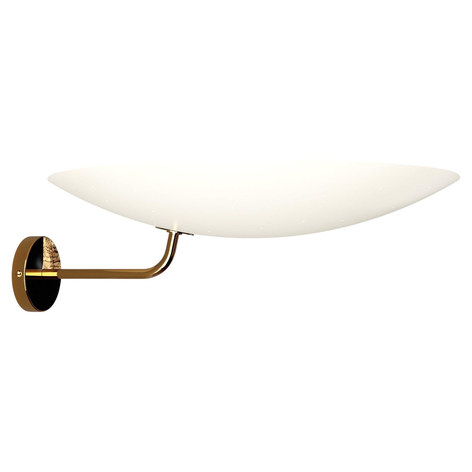 2059 Golden Brass Wall Lamp by Disderot