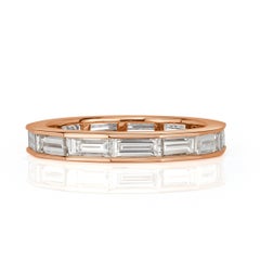2.05ct Baguette Cut Diamond Eternity Band in 18k Rose Gold