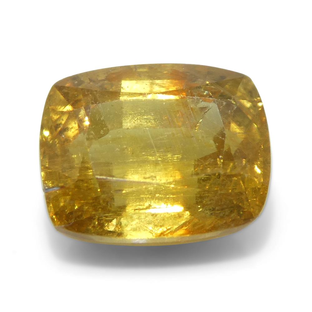2.05ct Saphir coussin orange-jaune de Tanzanie, non chauffé en vente 6