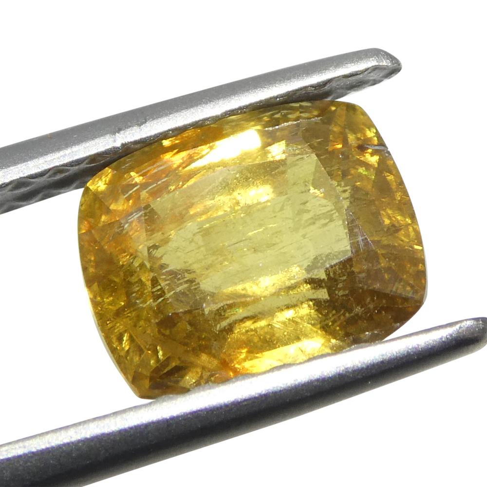 2.05ct Saphir coussin orange-jaune de Tanzanie, non chauffé Neuf - En vente à Toronto, Ontario