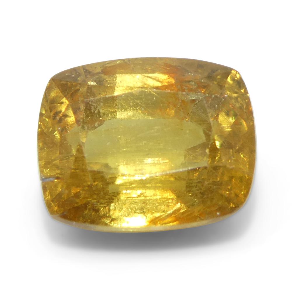 2.05ct Saphir coussin orange-jaune de Tanzanie, non chauffé en vente 2