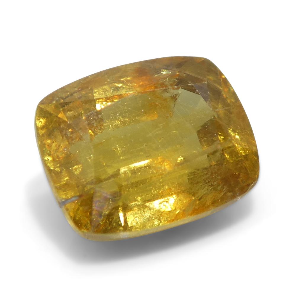 2.05ct Saphir coussin orange-jaune de Tanzanie, non chauffé en vente 4