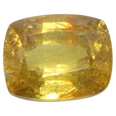2.05ct Saphir coussin orange-jaune de Tanzanie, non chauffé