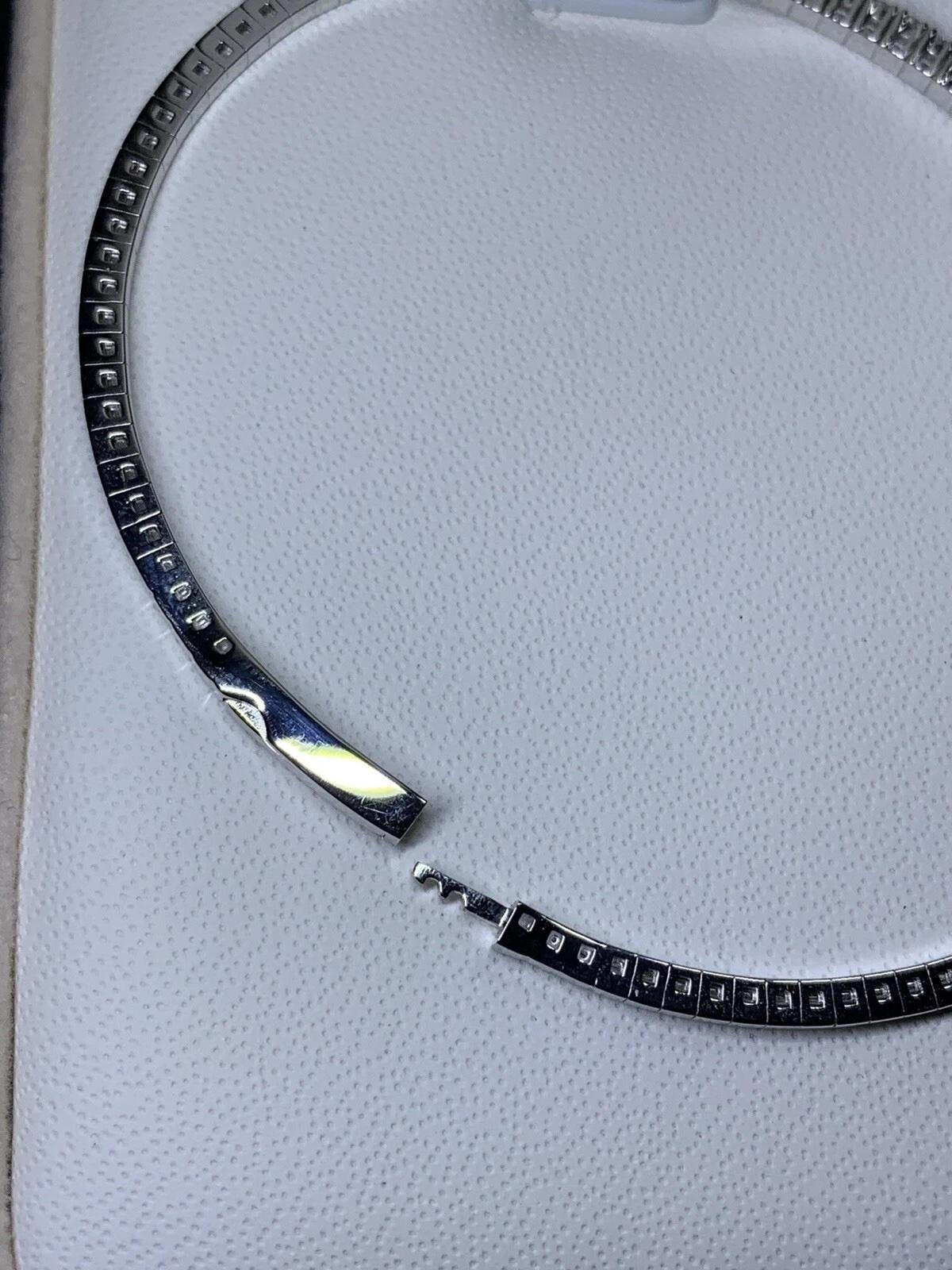 Pulsera de oro blanco de 18 ct con diamantes de 2,05 ct y 6,5 pulgadas en venta 2
