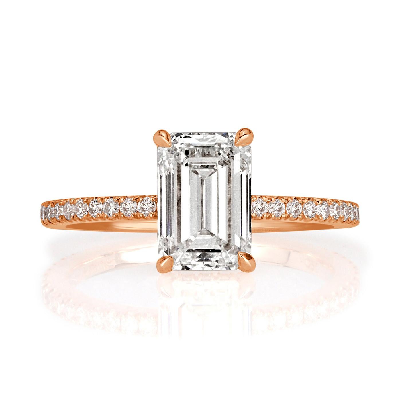 2.05ct Emerald Cut Diamond Engagement Ring