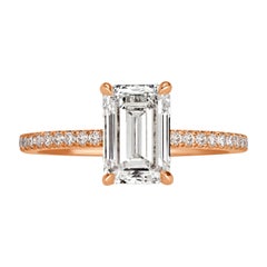 2.05ct Emerald Cut Diamond Engagement Ring