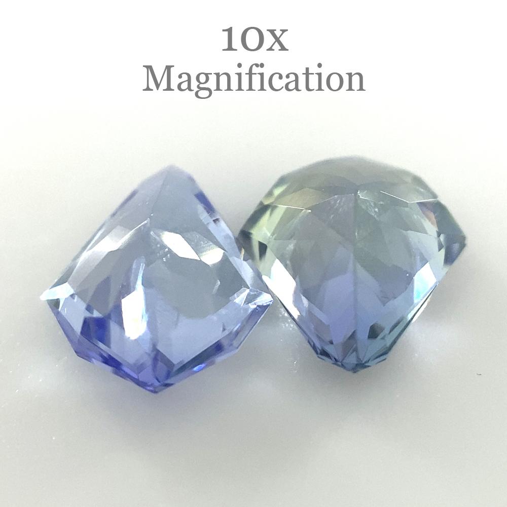 2.05ct Fan Tanzanite Precision Cut Pair For Sale 3