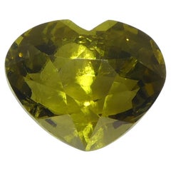 2,05ct Cuore di crisoberillo giallo verdastro certificato GIA non riscaldato