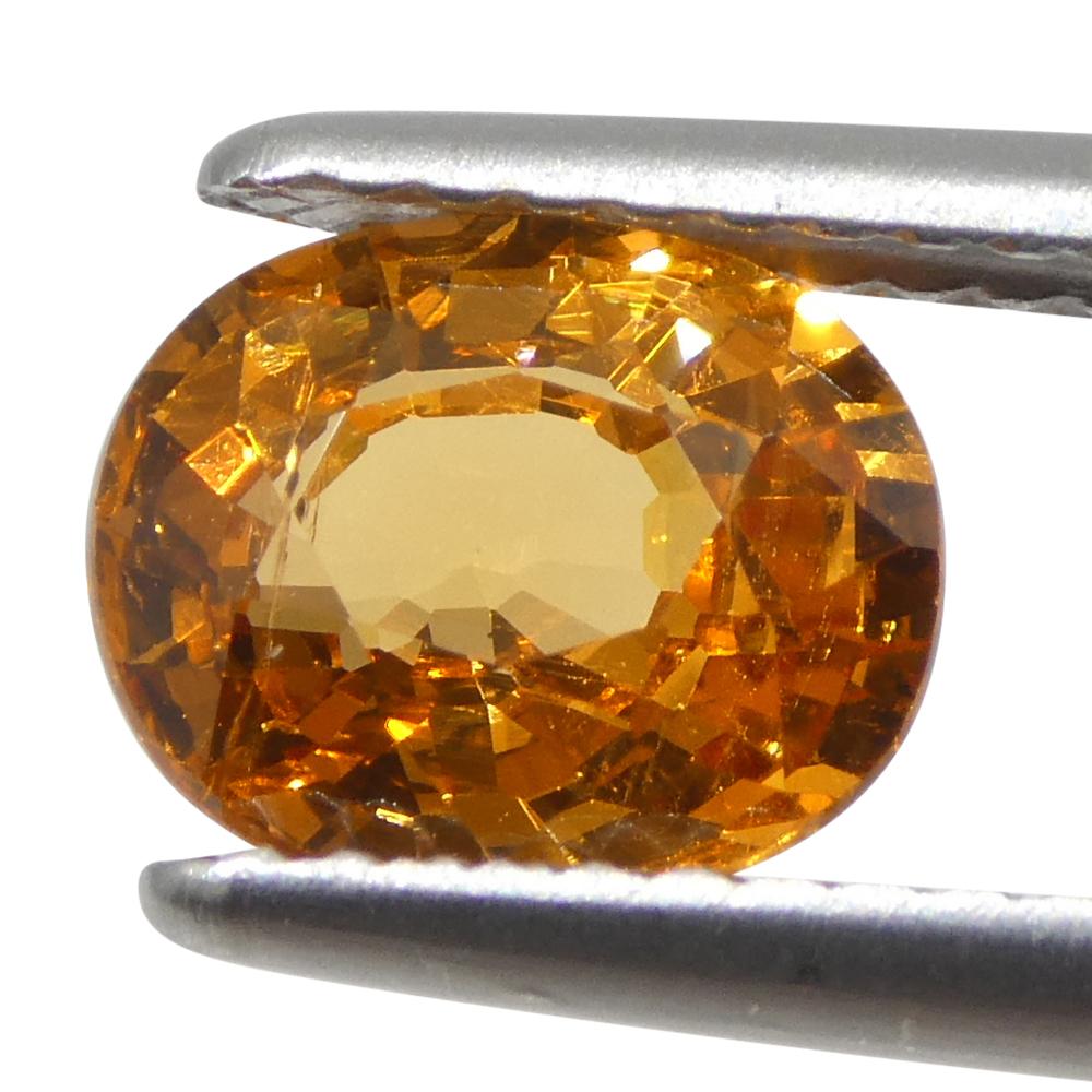 2,05ct Granato ovale Fanta Orange Mandarin Spessartite/Spessartine della Namibia in vendita 6