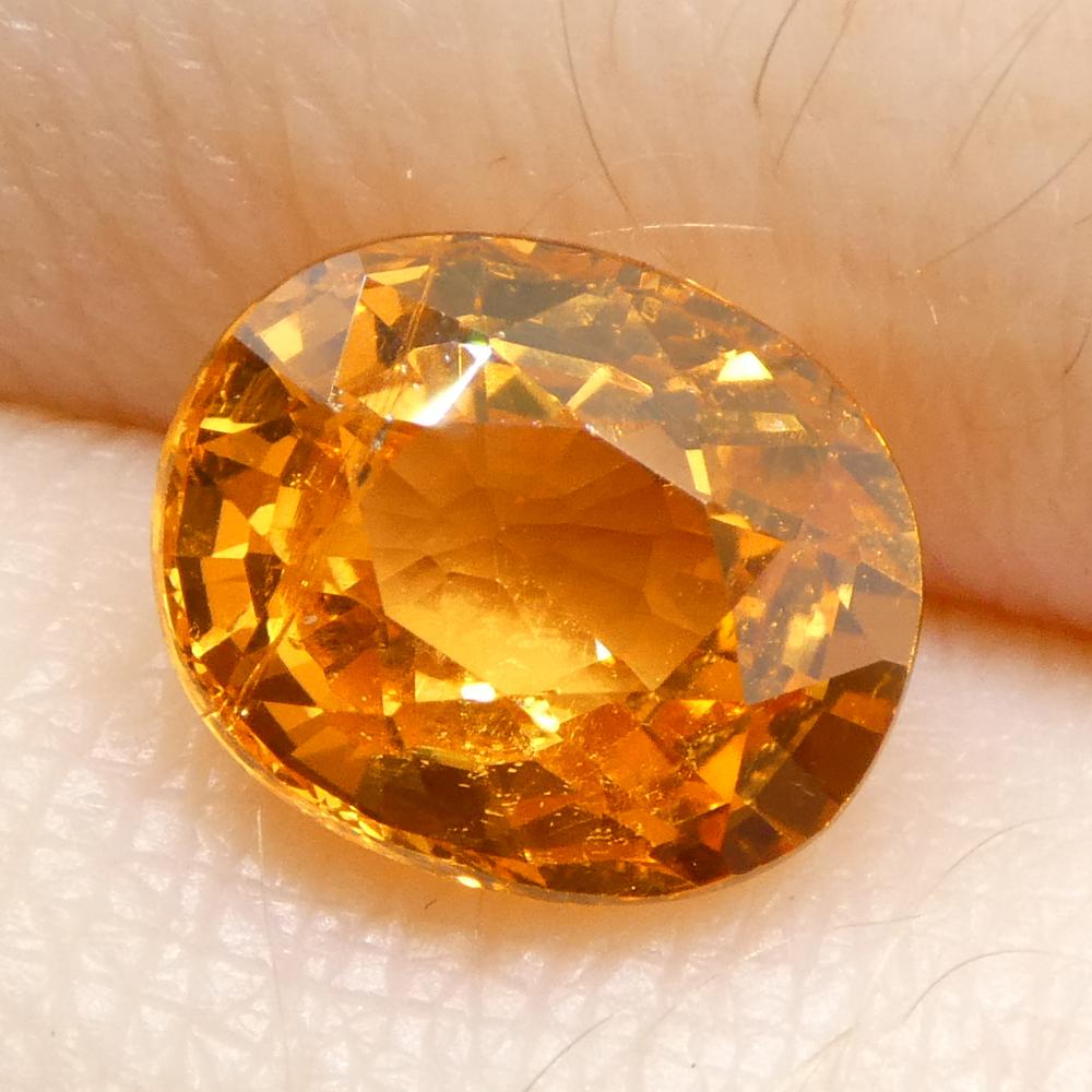 2,05ct Granato ovale Fanta Orange Mandarin Spessartite/Spessartine della Namibia in vendita 7