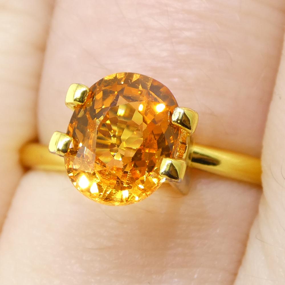 2,05ct Granato ovale Fanta Orange Mandarin Spessartite/Spessartine della Namibia in vendita 9