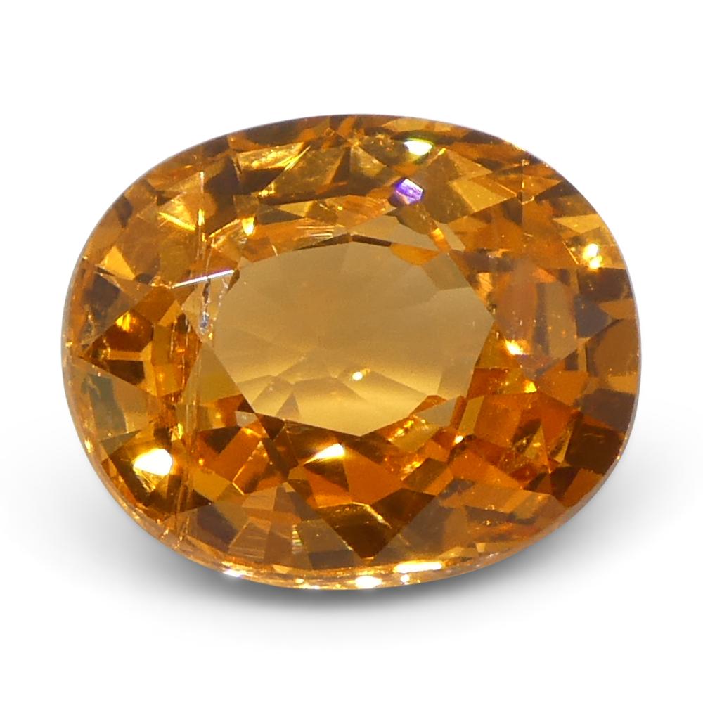 da uomo o donna 2,05ct Granato ovale Fanta Orange Mandarin Spessartite/Spessartine della Namibia in vendita