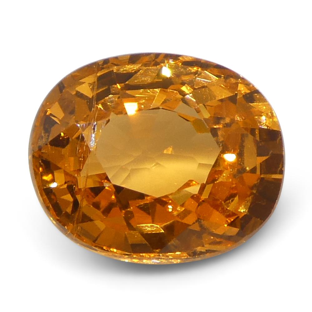 2,05ct Granato ovale Fanta Orange Mandarin Spessartite/Spessartine della Namibia in vendita 1