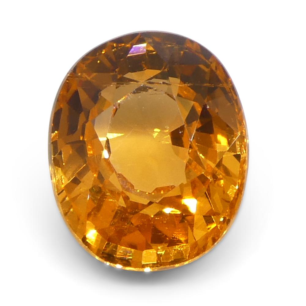 2,05ct Granato ovale Fanta Orange Mandarin Spessartite/Spessartine della Namibia in vendita 2