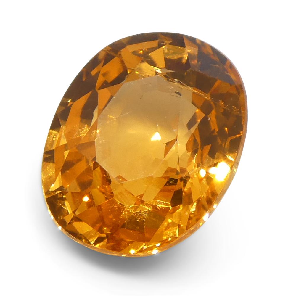 2,05ct Granato ovale Fanta Orange Mandarin Spessartite/Spessartine della Namibia in vendita 3