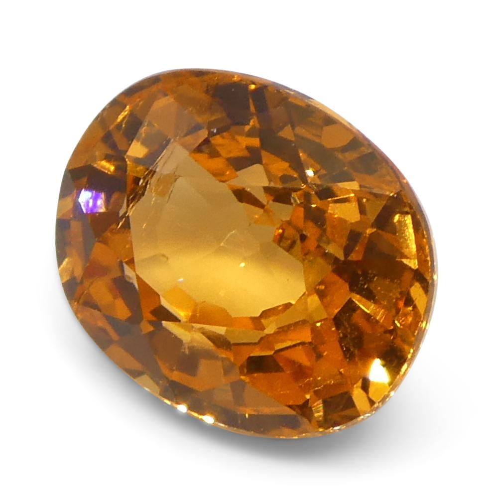 2,05ct Granato ovale Fanta Orange Mandarin Spessartite/Spessartine della Namibia in vendita 4