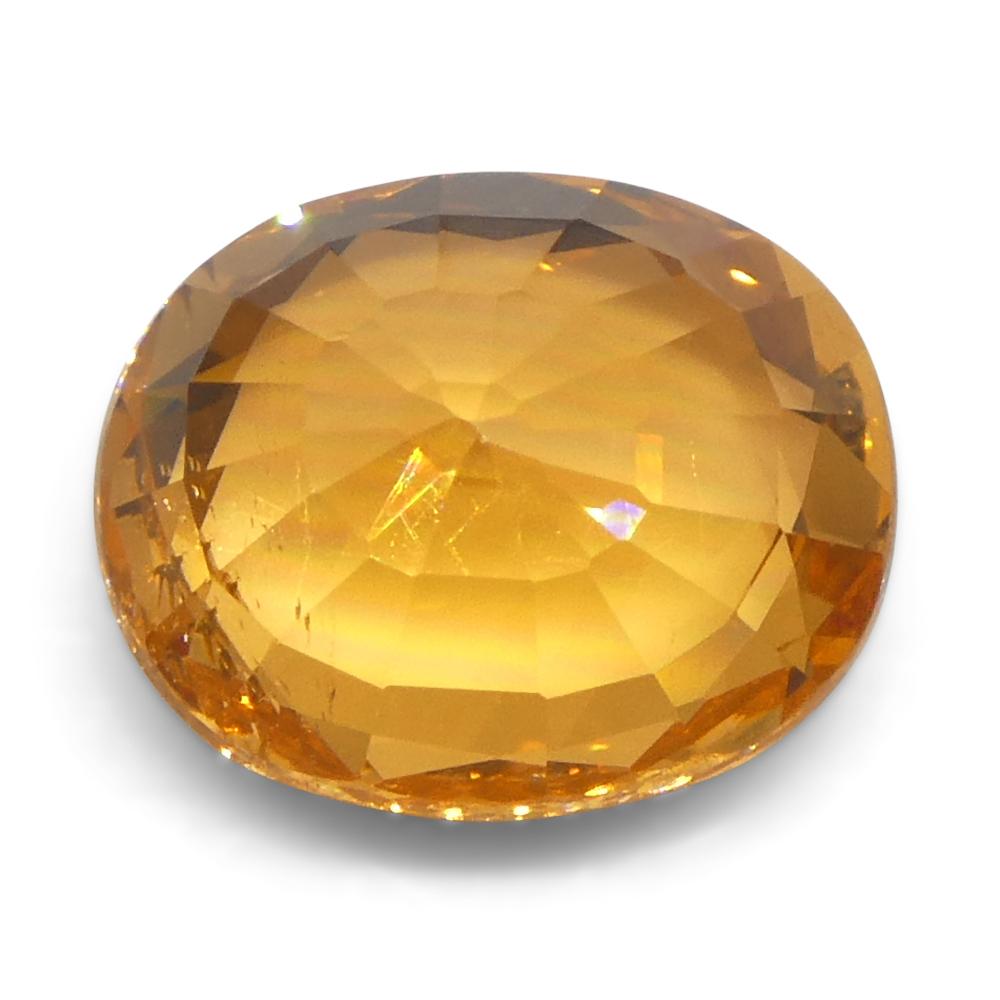 2,05ct Granato ovale Fanta Orange Mandarin Spessartite/Spessartine della Namibia in vendita 5